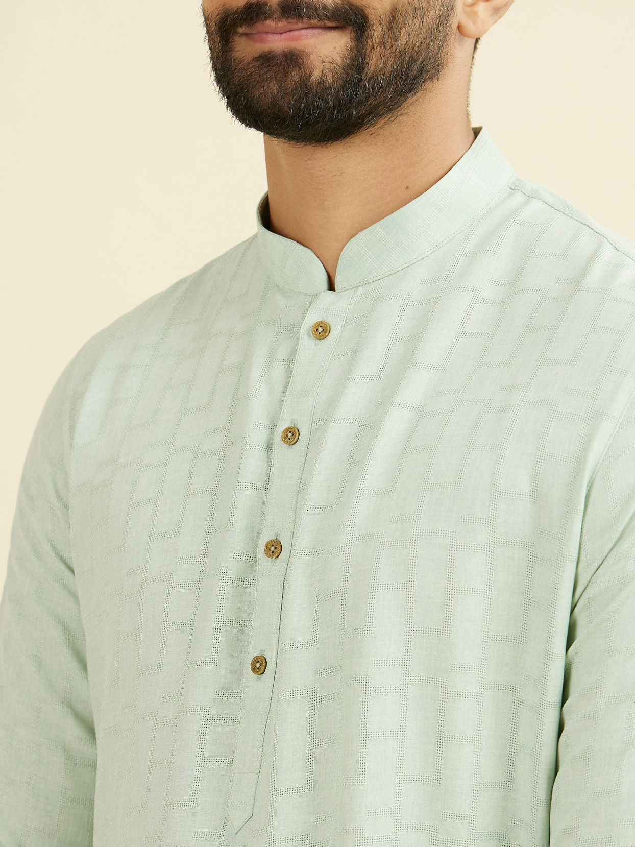Manyavar Men Light Mid Green Kurta