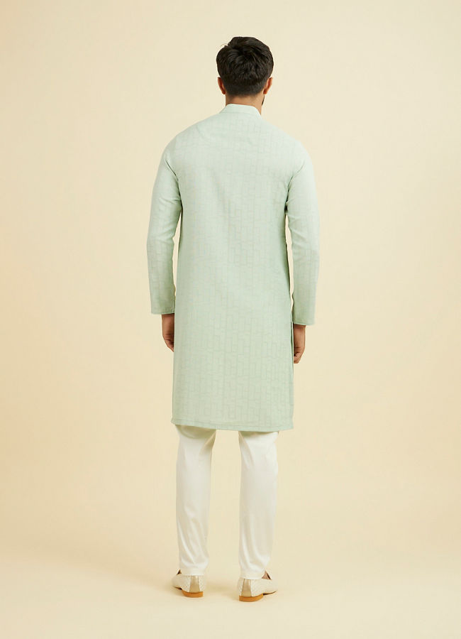 Manyavar Men Light Mid Green Kurta