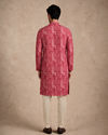 Manyavar Men Pink Blended Cotton Kurta with Print