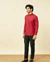 Manyavar Men Red Chilli Pepper Short Kurta