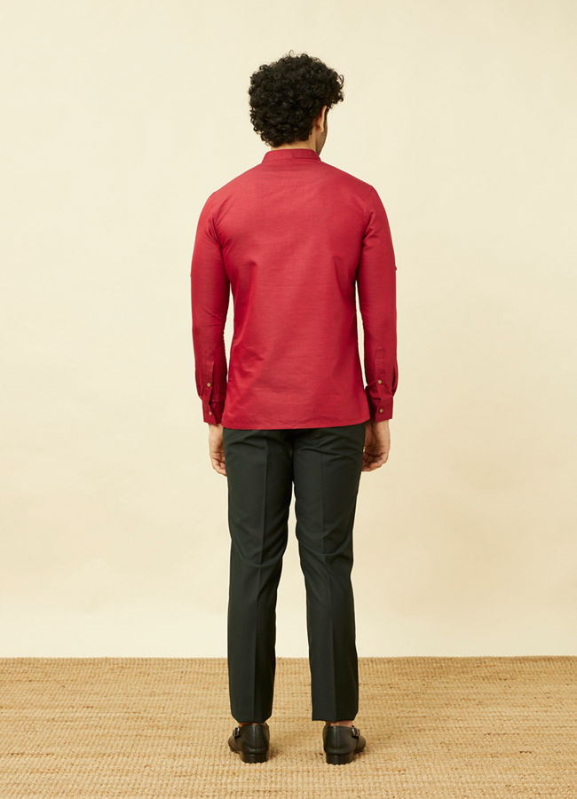 Red Chilli Pepper Short Kurta image number 4