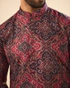 Manyavar Men Radiant Maroon Mid Length Kurta