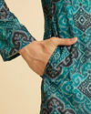 Manyavar Men Turquoise Blue Charm Kurta