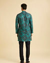 Manyavar Men Turquoise Blue Charm Kurta
