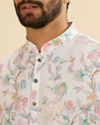 Manyavar Men Radiant Cream Blended Cotton Kurta