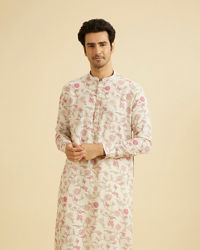 Manyavar Men Peach Majesty Kurta