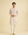 Manyavar Men Peach Majesty Kurta