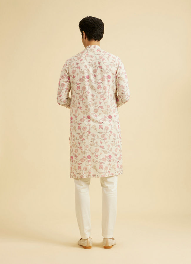 Manyavar Men Peach Majesty Kurta