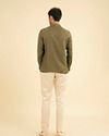 Manyavar Men Textured Green Kurta