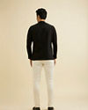 alt message - Manyavar Men Elegant Black Cotton Kurta image number 3