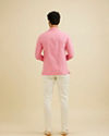 alt message - Manyavar Men Vibrant Pink Celebration Kurta image number 3