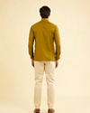 Manyavar Men Olive Green Refined Kurta