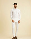 Manyavar Men Warm White Classic Short Kurta