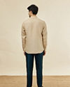 Manyavar Men Champagne Beige Classic Short Kurta