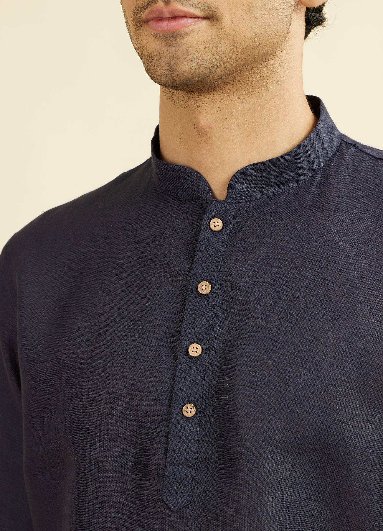 Manyavar Men Violet Blue Short Kurta
