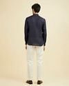 Manyavar Men Violet Blue Short Kurta