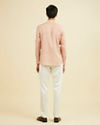 Manyavar Men Rose Pink Classic Short Kurta