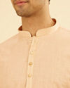Manyavar Men Gleaming Peach Kurta