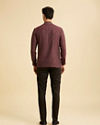 Manyavar Men Wine hued Short Kurta
