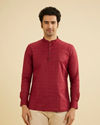 Manyavar Men Regal Maroon Celebration Kurta image number 0