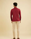 Manyavar Men Regal Maroon Celebration Kurta image number 3