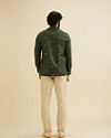 Manyavar Men Dark Green Embroidered Short Kurta