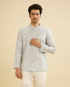 Manyavar Men Lush Green Cotton Kurta image number 0