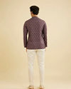 Manyavar Men Regal Wine Short Kurta image number 3