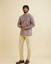 alt message - Manyavar Men Peach Elegance Cotton Kurta image number 3