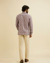 Manyavar Men Peach Elegance Cotton Kurta
