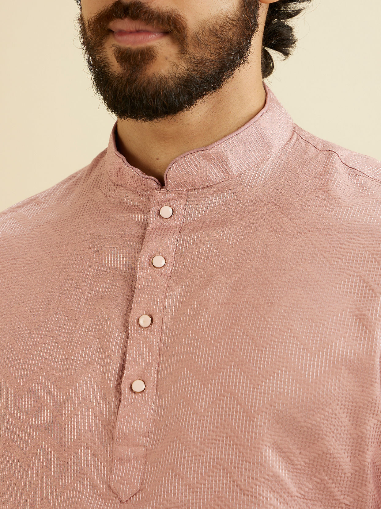 Manyavar Men Pink Resplendence Short Kurta