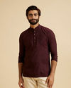 Wine Elegance Short Kurta