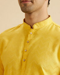 Manyavar Men Mustard Melody Short Kurta