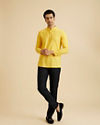 Manyavar Men Mustard Melody Short Kurta