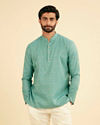 Manyavar Men Emerald Short Kurta Ensemble
