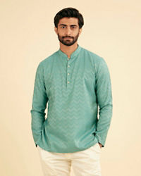 Manyavar Men Emerald Short Kurta Ensemble