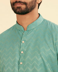 Manyavar Men Emerald Short Kurta Ensemble