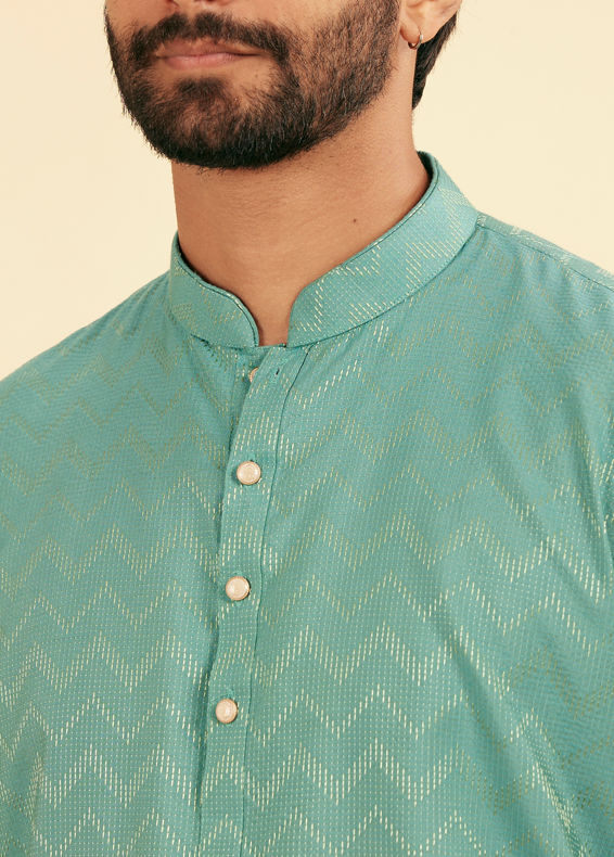 Manyavar Men Emerald Short Kurta Ensemble