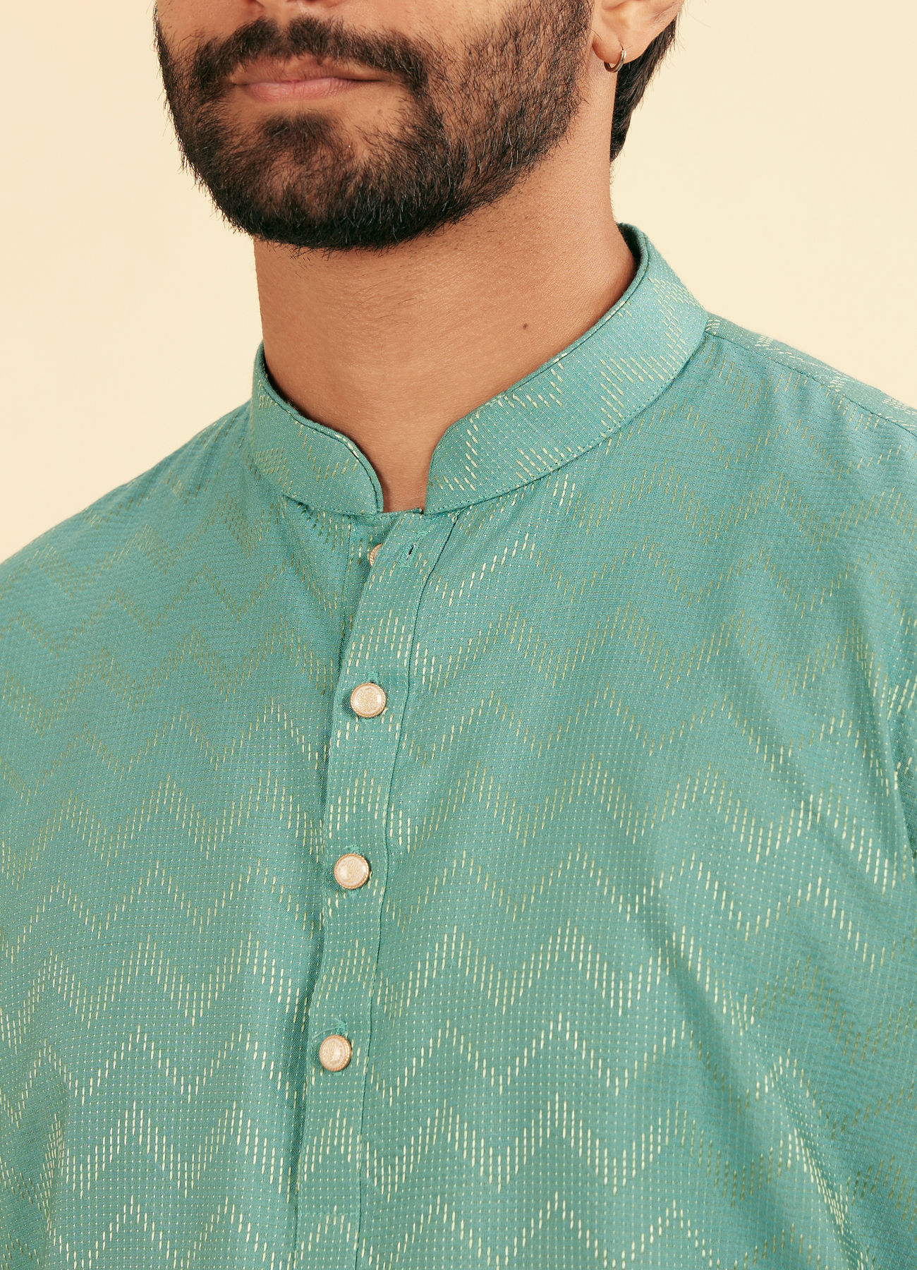 Manyavar Men Emerald Short Kurta Ensemble