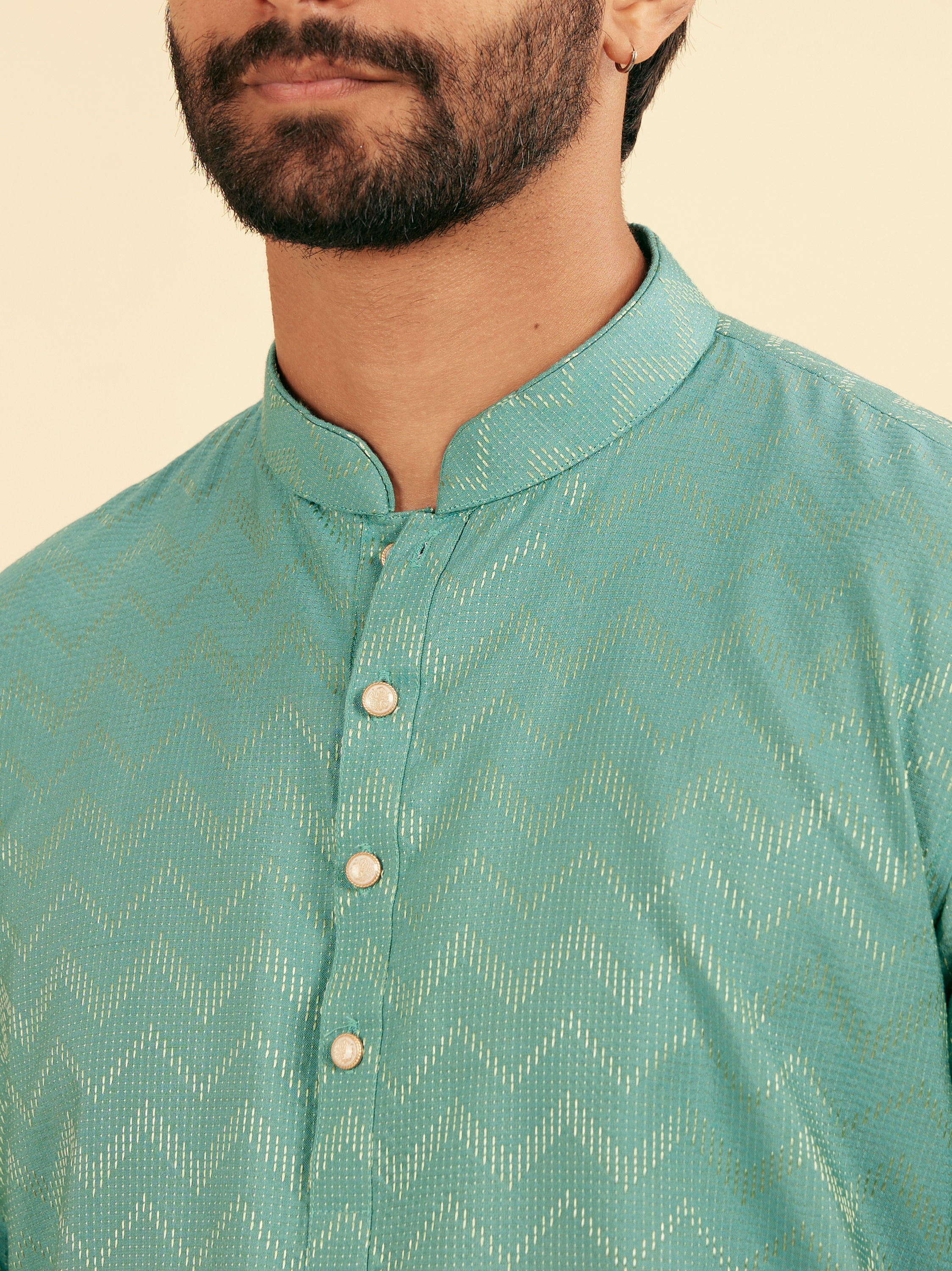 Manyavar Men Emerald Short Kurta Ensemble