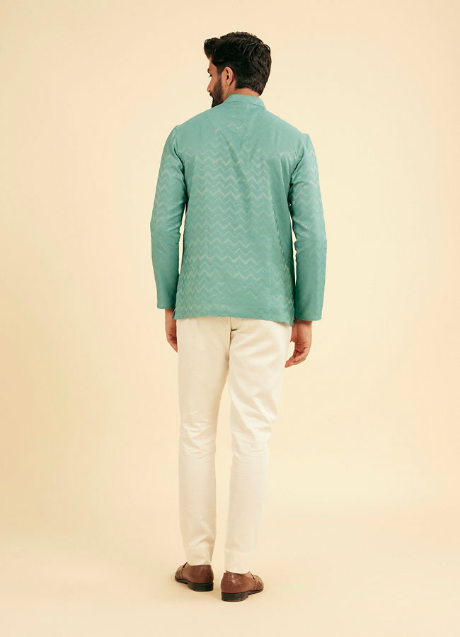 Manyavar Men Emerald Short Kurta Ensemble