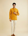 Manyavar Men Elegant Mustard Cotton Kurta