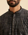 Manyavar Men Charcoal Radiance Short Kurta