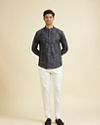 Manyavar Men Charcoal Radiance Short Kurta