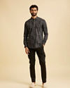 Manyavar Men Charcoal Radiance Short Kurta