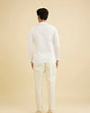Manyavar Men White Cotton Elegance Kurta