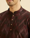 Manyavar Men Dazzling Maroon Splendor Kurta
