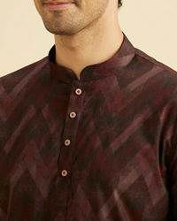 Manyavar Men Dazzling Maroon Splendor Kurta