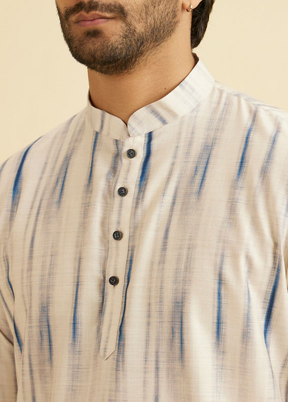 Manyavar Men Cream Elegance Kurta