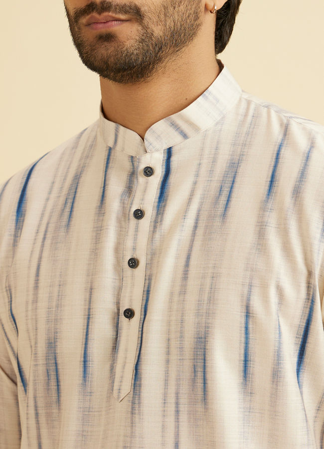 Manyavar Men Cream Elegance Kurta